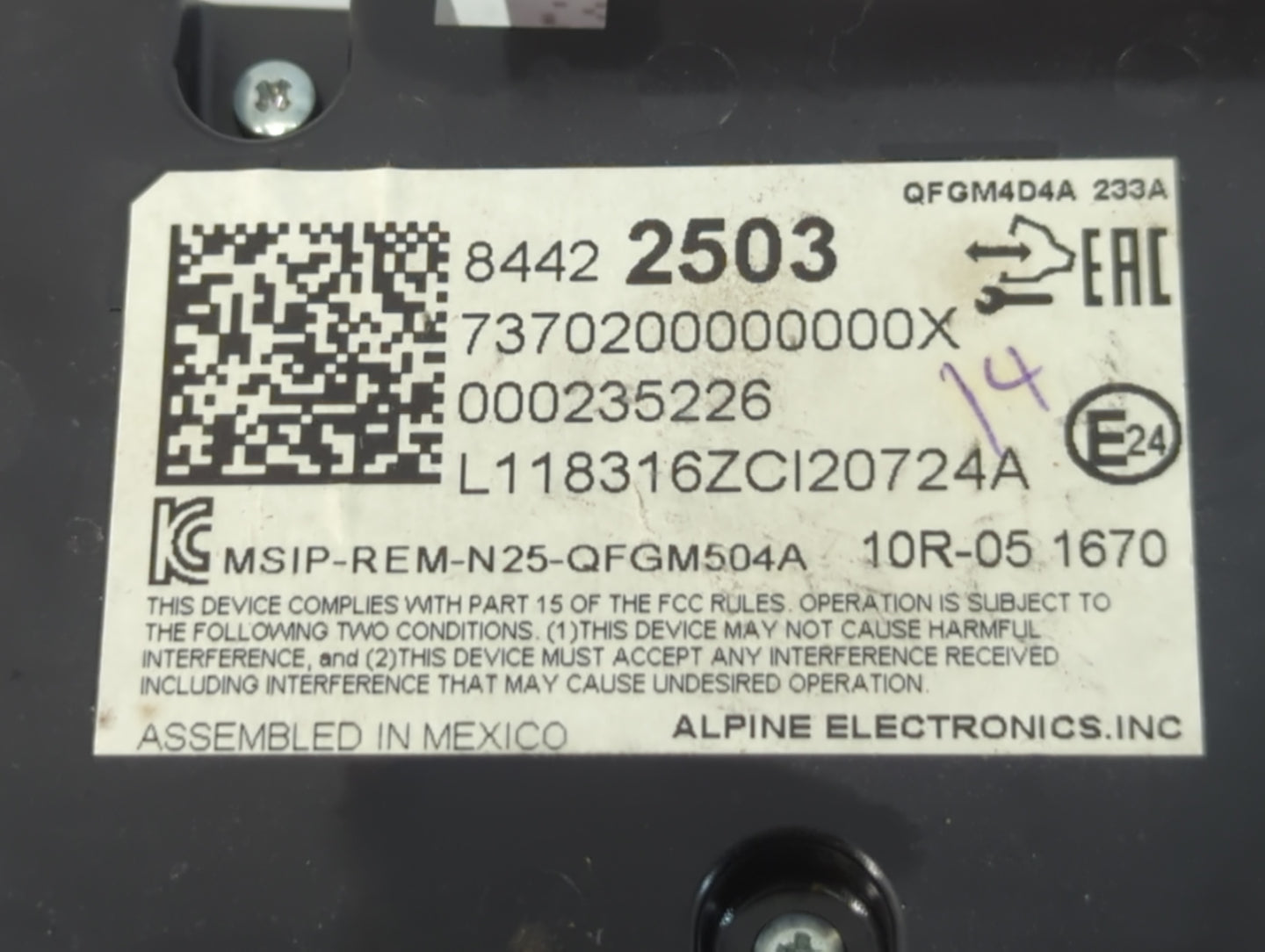 2019-2021 Chevrolet Equinox Climate Control Module Temperature AC/Heater Replacement P/N:84422503 Fits Fits 2019 2020 2021 O