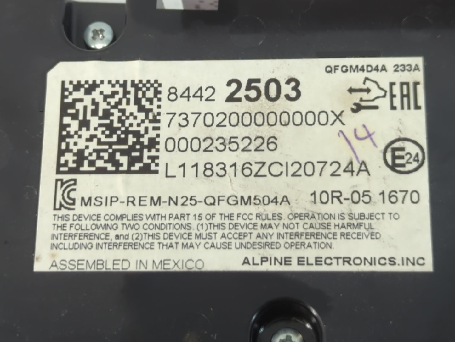 2019-2021 Chevrolet Equinox Climate Control Module Temperature AC/Heater Replacement P/N:84422503 Fits Fits 2019 2020 2021 O
