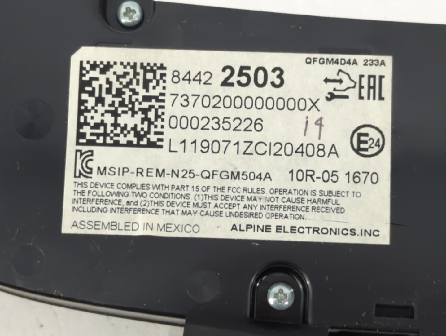 2019-2021 Chevrolet Equinox Climate Control Module Temperature AC/Heater Replacement P/N:84422503 Fits Fits 2019 2020 2021 O