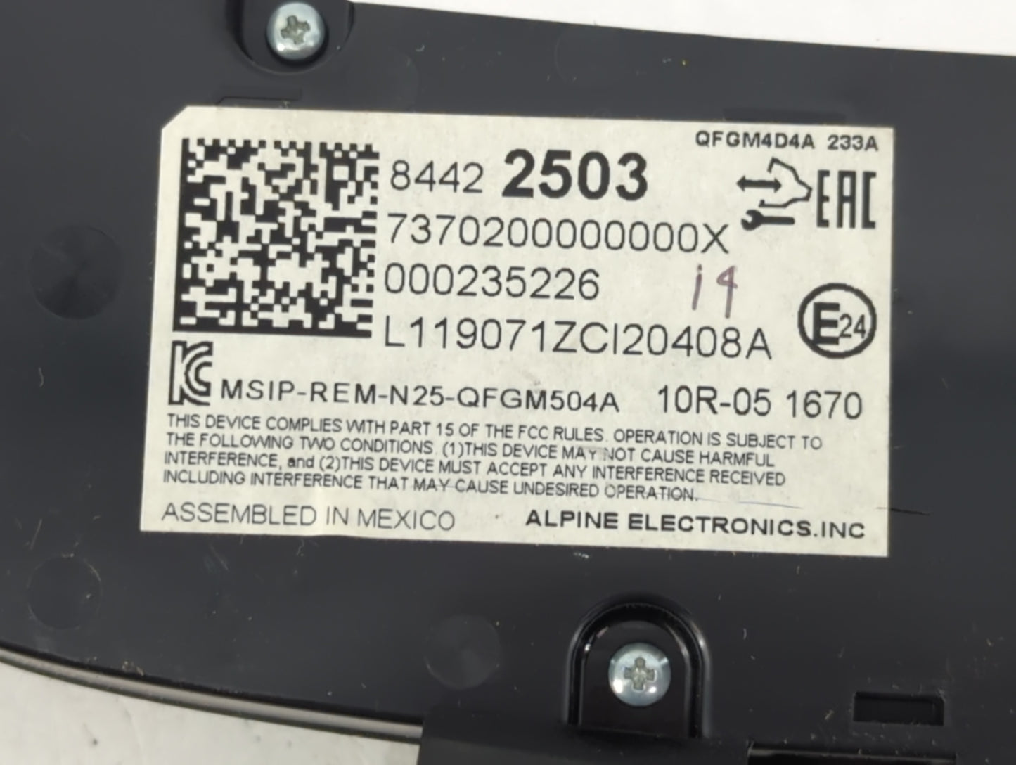 2019-2021 Chevrolet Equinox Climate Control Module Temperature AC/Heater Replacement P/N:84422503 Fits Fits 2019 2020 2021 O
