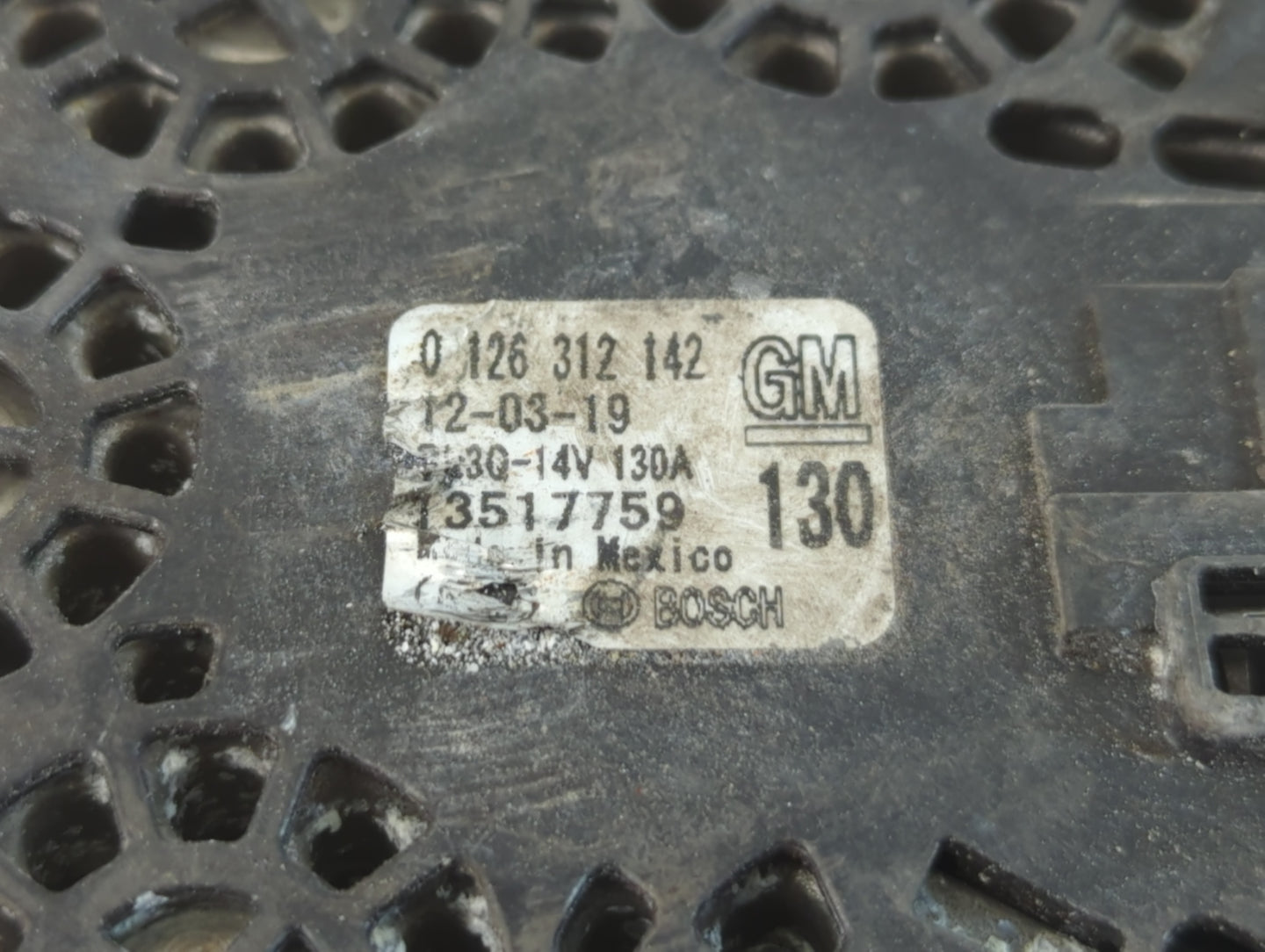 2018-2022 Chevrolet Equinox Alternator Replacement Generator Charging Assembly Engine OEM P/N:0 126 312 142 Fits OEM Used Au