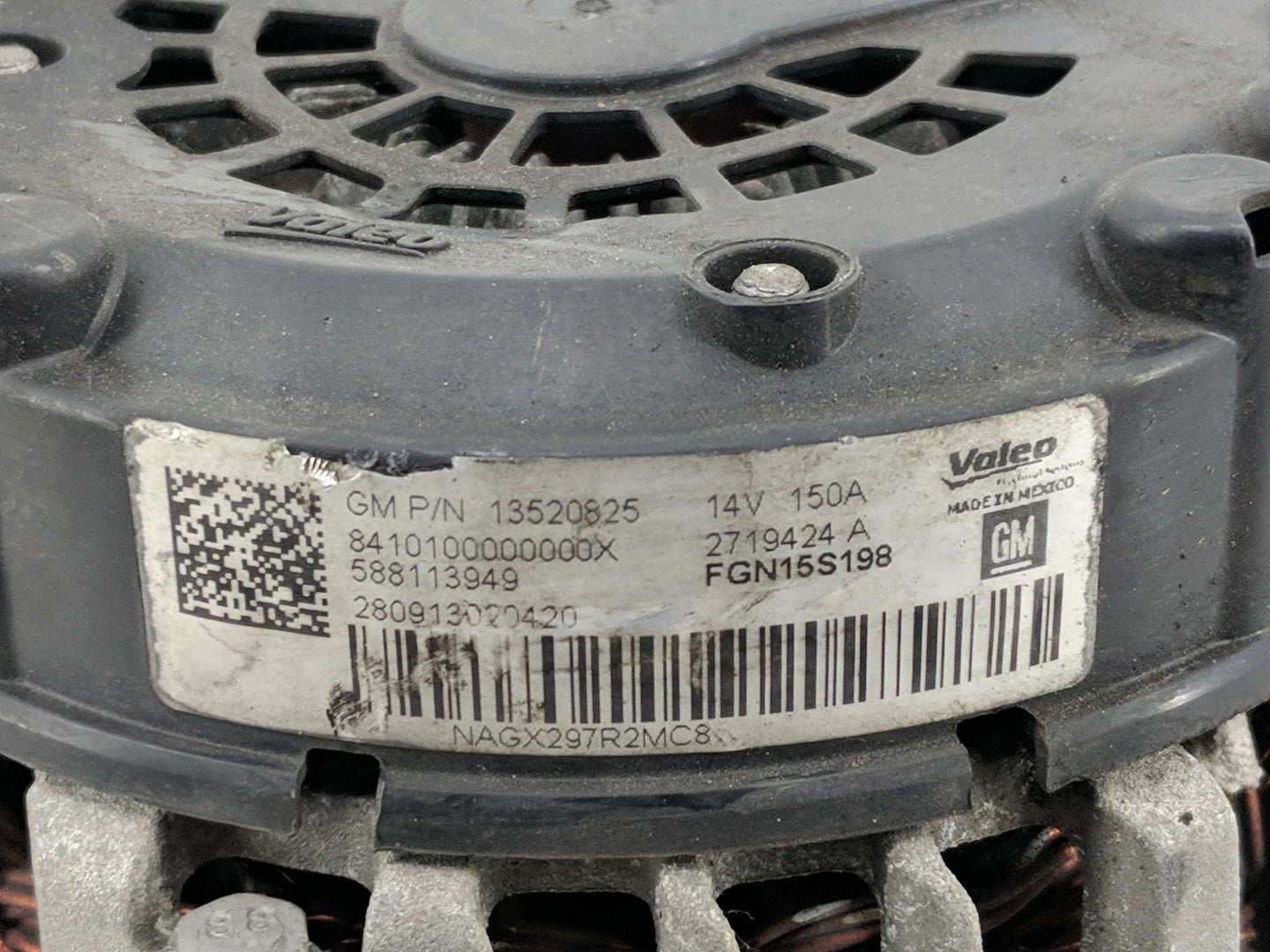 2017-2020 Chevrolet Impala Alternator Replacement Generator Charging Assembly Engine OEM P/N:13520825 Fits OEM Used Auto Par