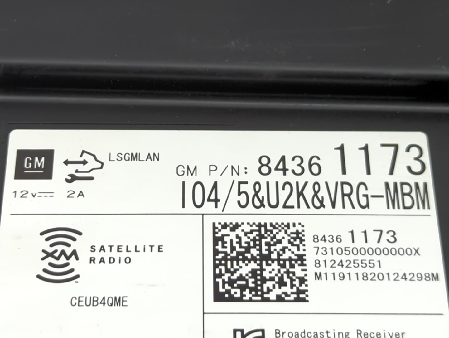 2018-2020 Chevrolet Impala Radio AM FM Cd Player Receiver Replacement P/N:84361173 Fits Fits 2018 2019 2020 2021 OEM Used Au