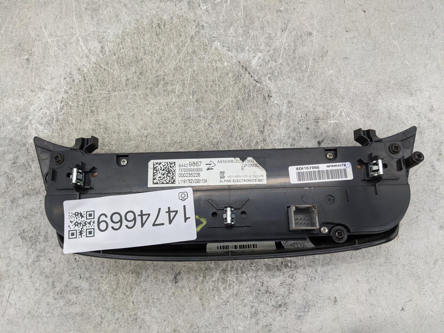 2014-2020 Chevrolet Impala Climate Control Module Temperature AC/Heater Replacement P/N:84429867 Fits OEM Used Auto Parts - 