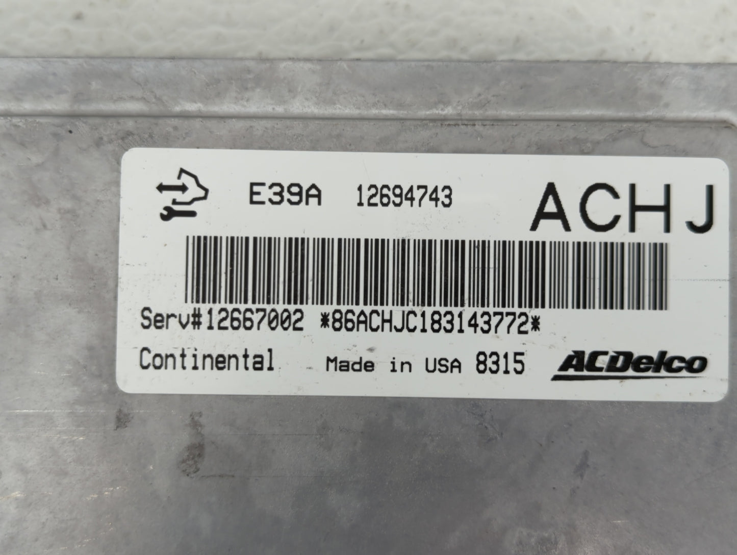 2017-2019 Chevrolet Impala PCM Engine Control Computer ECU ECM PCU OEM P/N:12694743 12667002, 12685918 Fits Fits 2017 2018 2