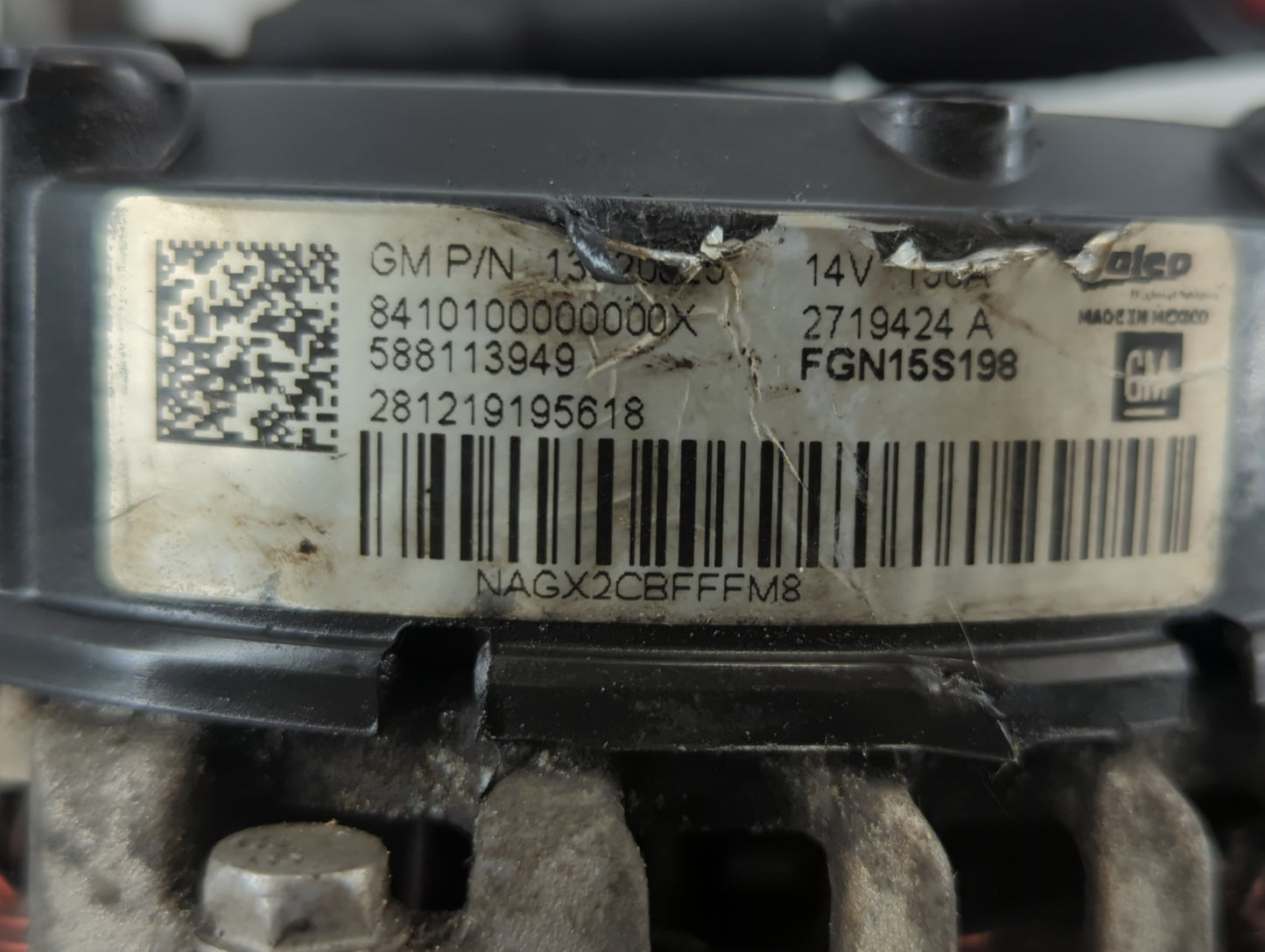 2017-2020 Chevrolet Impala Alternator Replacement Generator Charging Assembly Engine OEM P/N:FGN15S198 588113949 Fits OEM Us