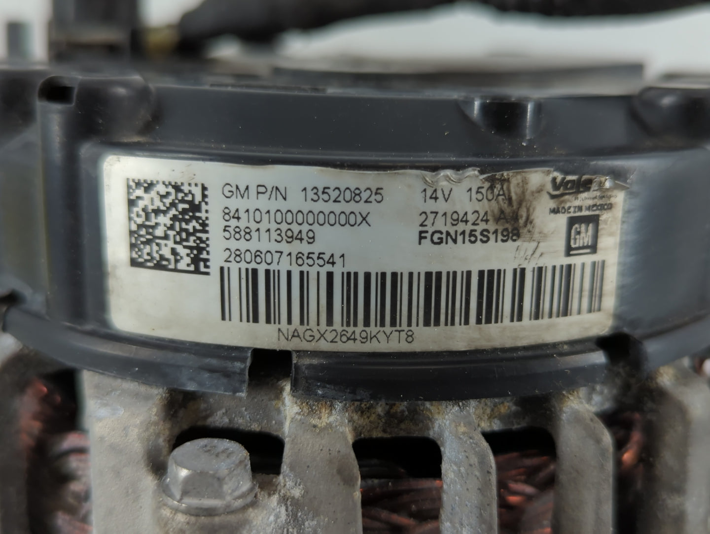 2017-2020 Chevrolet Impala Alternator Replacement Generator Charging Assembly Engine OEM P/N:13520825 Fits OEM Used Auto Par