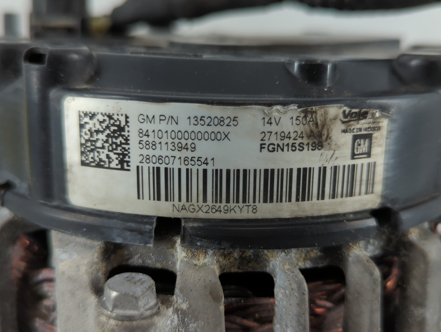2017-2020 Chevrolet Impala Alternator Replacement Generator Charging Assembly Engine OEM P/N:13520825 Fits OEM Used Auto Par