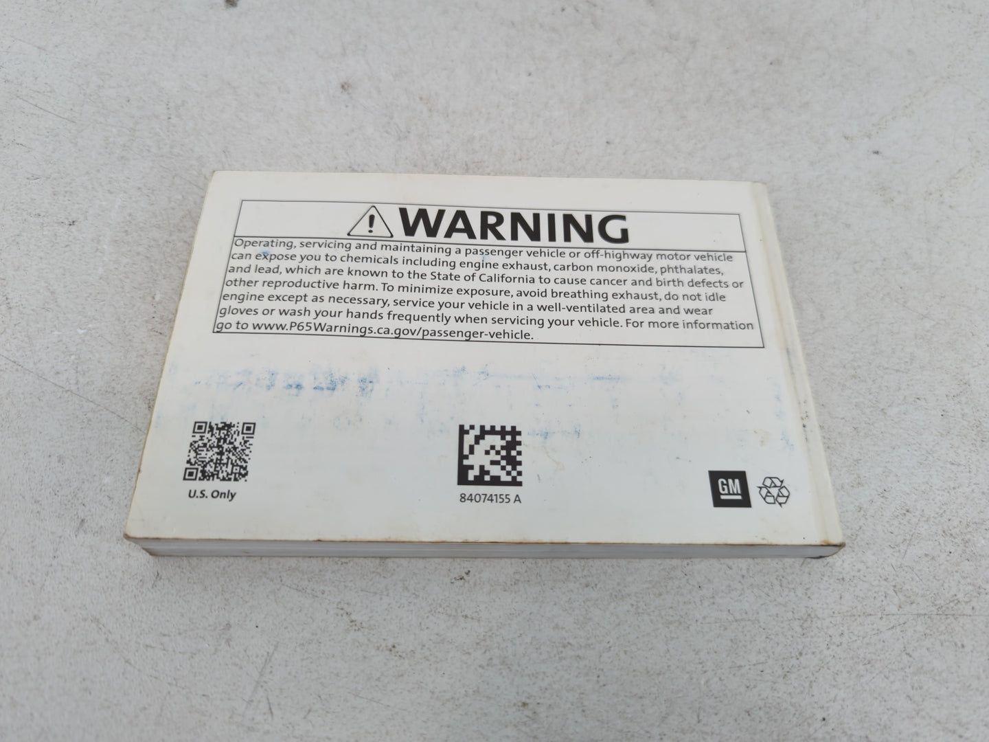 2019 Chevrolet Malibu Owners Manual Book Guide P/N:84074155 OEM Used Auto Parts - Oemusedautoparts1.com