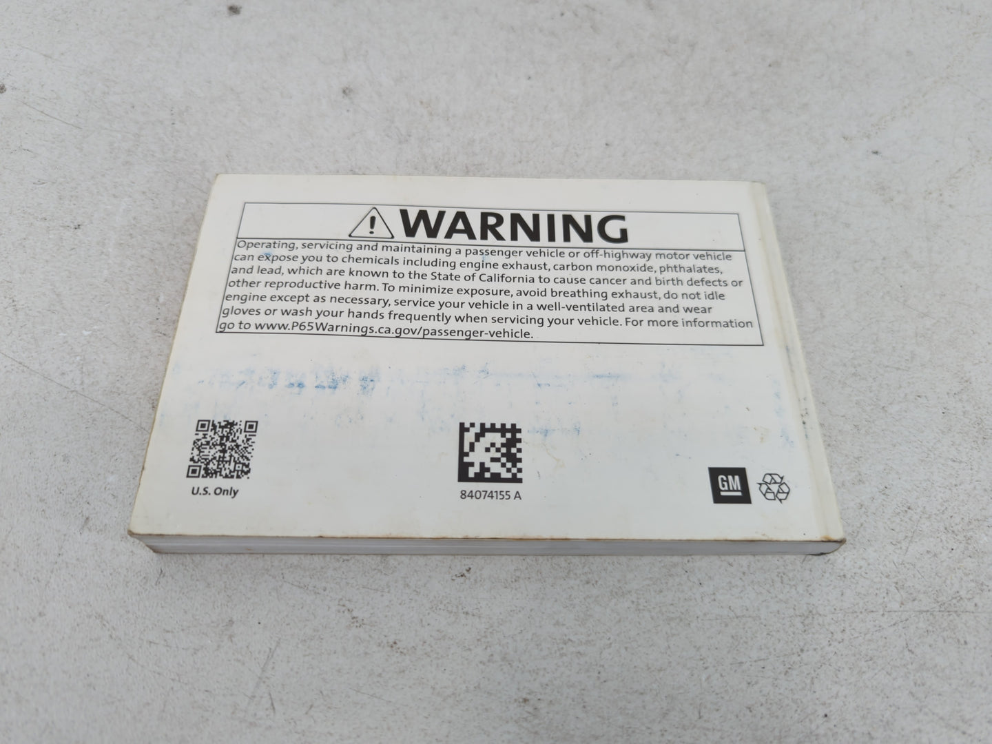 2019 Chevrolet Malibu Owners Manual Book Guide P/N:84074155 OEM Used Auto Parts - Oemusedautoparts1.com