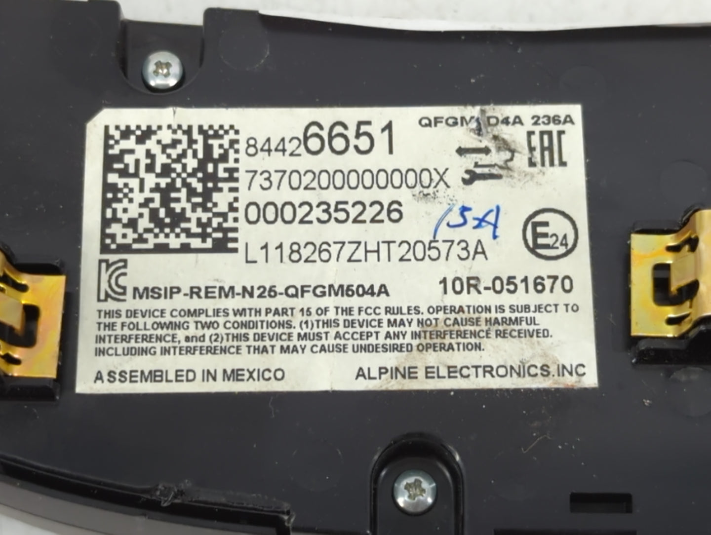 2019-2021 Chevrolet Malibu Climate Control Module Temperature AC/Heater Replacement P/N:84426651 Fits Fits 2019 2020 2021 OE