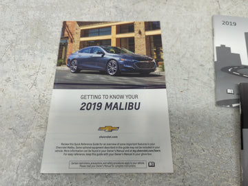 2019 Chevrolet Malibu Owners Manual Book Guide P/N:84074155 B OEM Used Auto Parts
