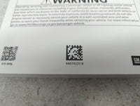 2019 Chevrolet Malibu Owners Manual Book Guide P/N:84074155 B OEM Used Auto Parts - Oemusedautoparts1.com