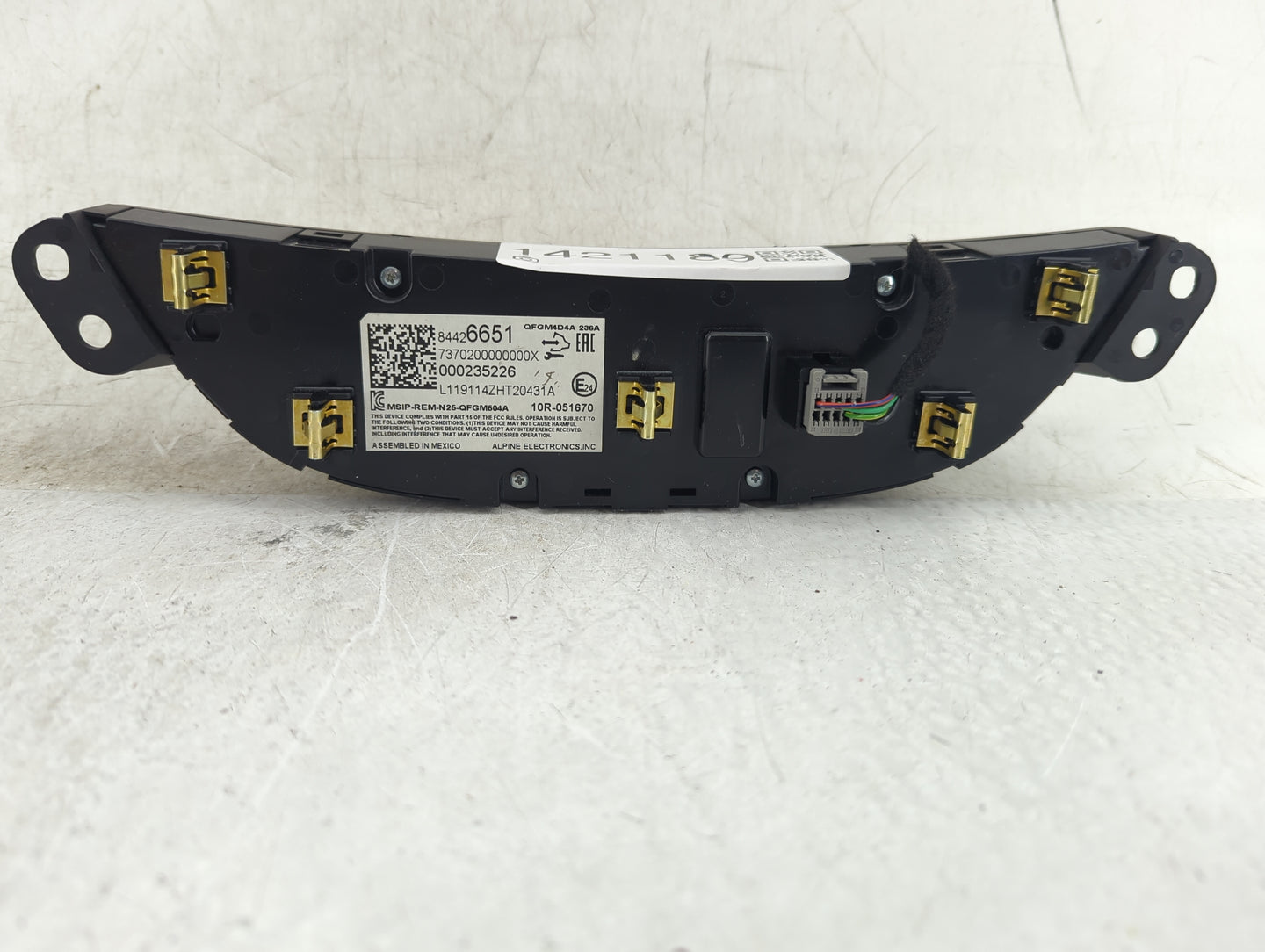 2019-2021 Chevrolet Malibu Climate Control Module Temperature AC/Heater Replacement P/N:84426651 Fits Fits 2019 2020 2021 OE