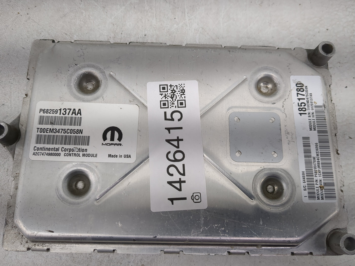 2018-2019 Chevrolet Malibu PCM Engine Control Computer ECU ECM PCU OEM P/N:P68259137AA Fits Fits 2018 2019 OEM Used Auto Par
