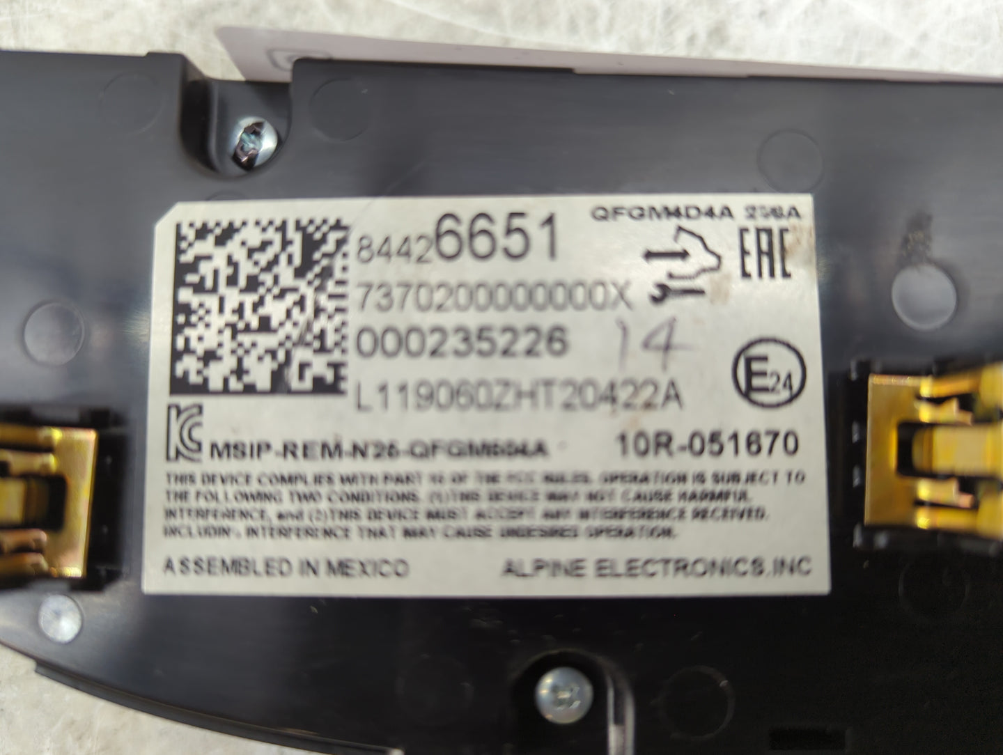 2019-2021 Chevrolet Malibu Climate Control Module Temperature AC/Heater Replacement P/N:84426651 QFGM4D4A Fits Fits 2019 202