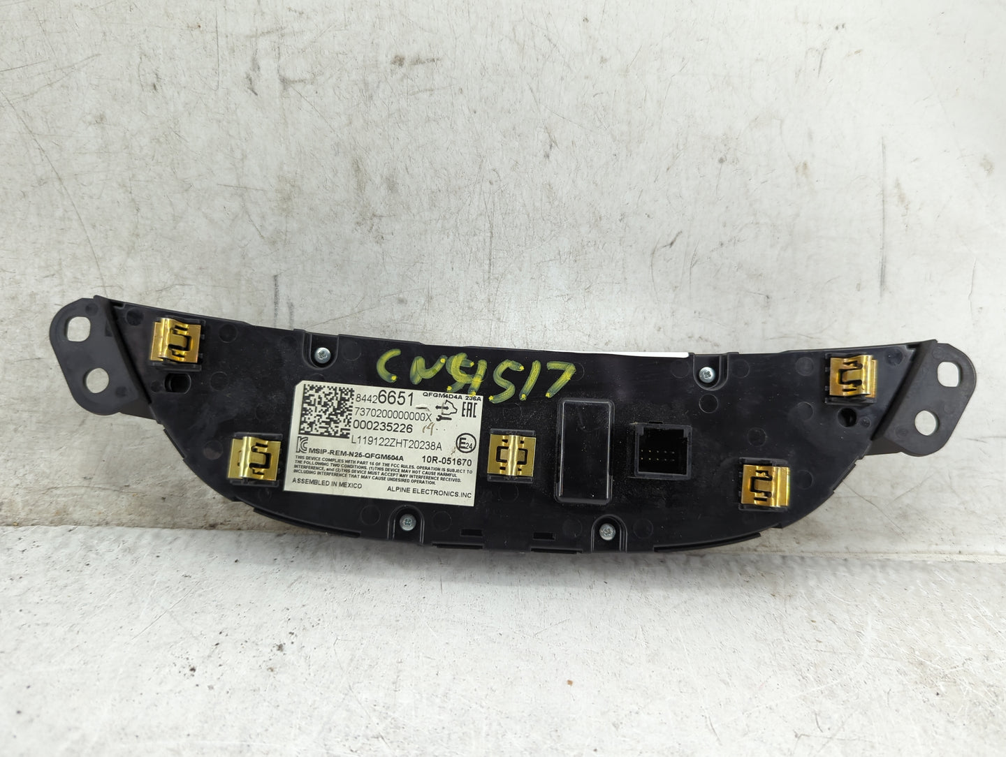2019-2021 Chevrolet Malibu Climate Control Module Temperature AC/Heater Replacement P/N:84426651 Fits Fits 2019 2020 2021 OE