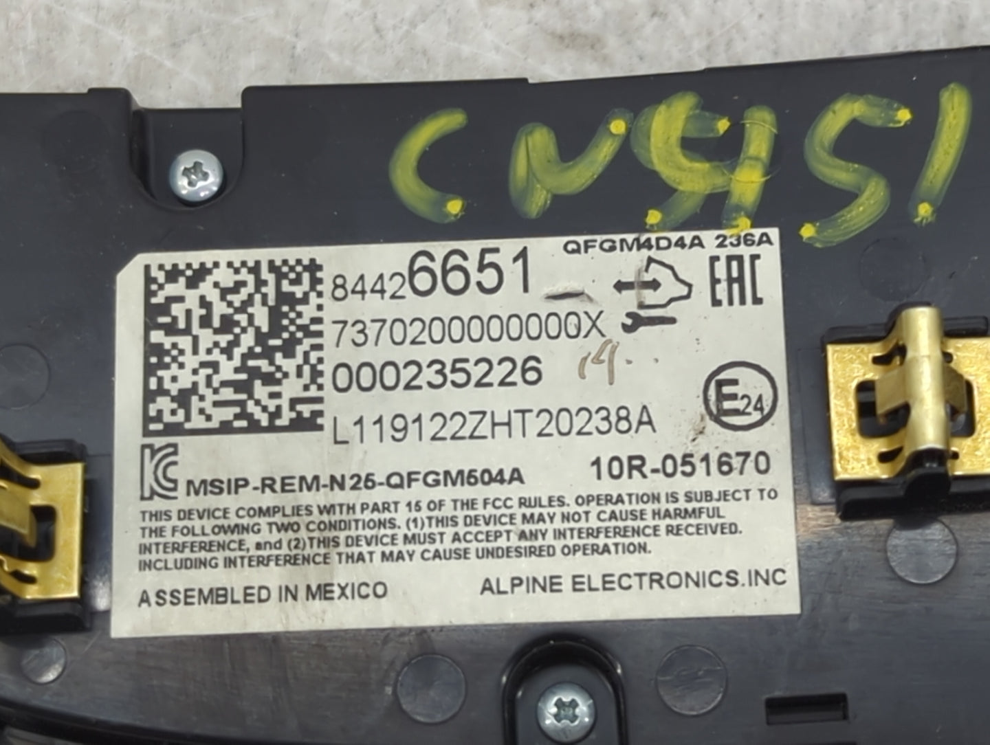 2019-2021 Chevrolet Malibu Climate Control Module Temperature AC/Heater Replacement P/N:84426651 Fits Fits 2019 2020 2021 OE