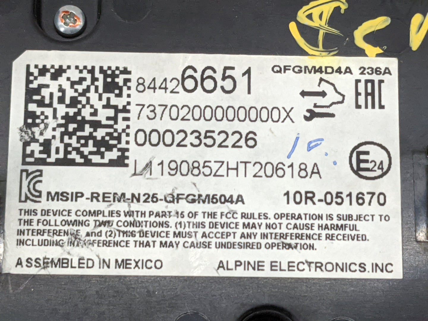 2019-2021 Chevrolet Malibu Climate Control Module Temperature AC/Heater Replacement P/N:84426651 7370200000000X Fits OEM Use