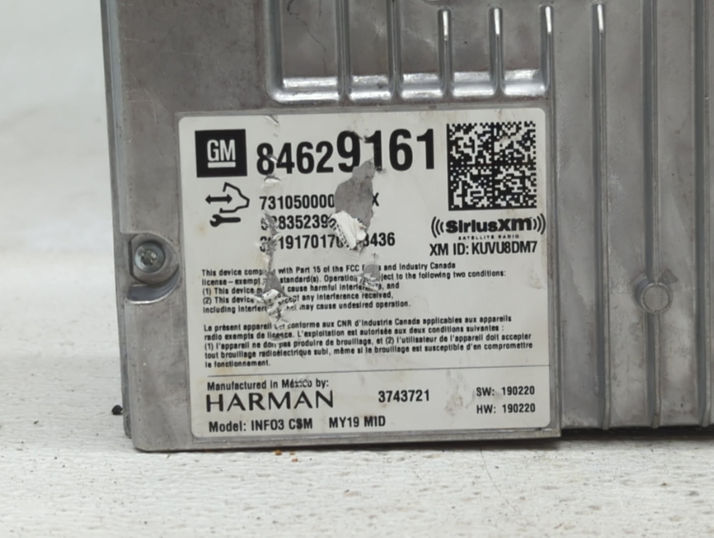 2019 Chevrolet Malibu PCM Engine Control Computer ECU ECM PCU OEM P/N:24629161 Fits OEM Used Auto Parts - Oemusedautoparts1.
