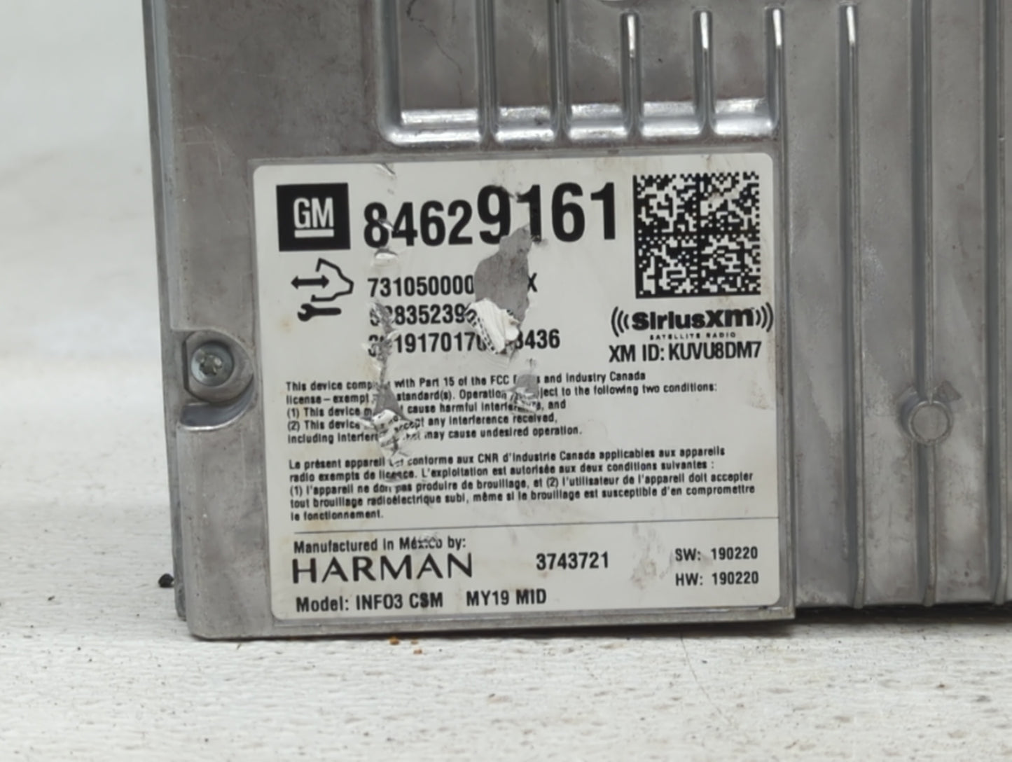 2019 Chevrolet Malibu PCM Engine Control Computer ECU ECM PCU OEM P/N:24629161 Fits OEM Used Auto Parts - Oemusedautoparts1.