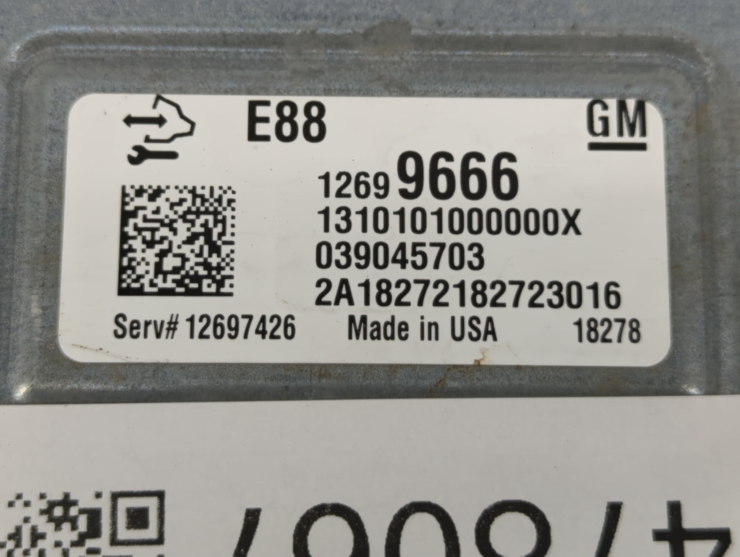 2018-2019 Chevrolet Malibu PCM Engine Control Computer ECU ECM PCU OEM P/N:12699666 12689129, 12697426 Fits Fits 2018 2019 O