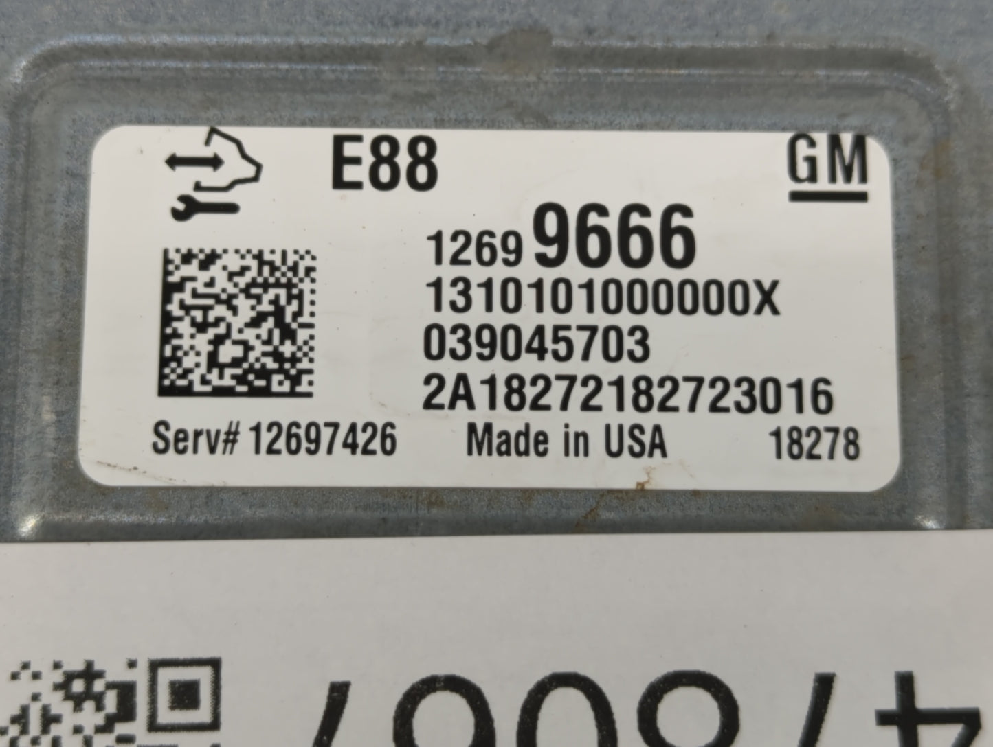 2018-2019 Chevrolet Malibu PCM Engine Control Computer ECU ECM PCU OEM P/N:12699666 12689129, 12697426 Fits Fits 2018 2019 O