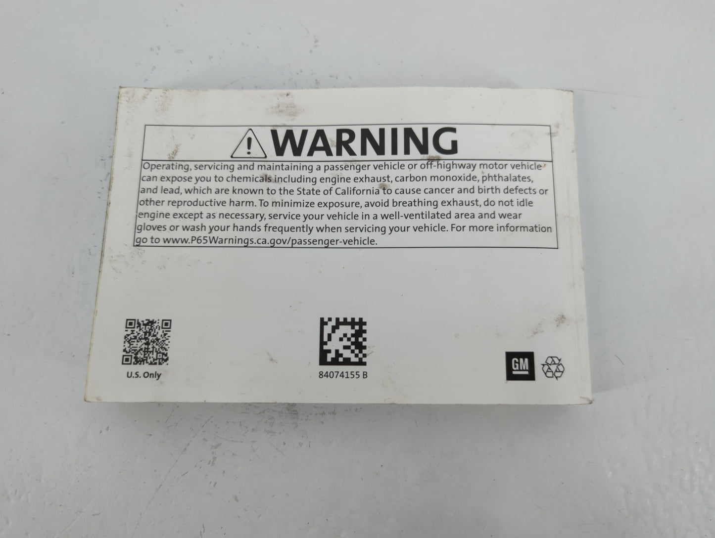 2019 Chevrolet Malibu Owners Manual Book Guide P/N:84074155 OEM Used Auto Parts - Oemusedautoparts1.com