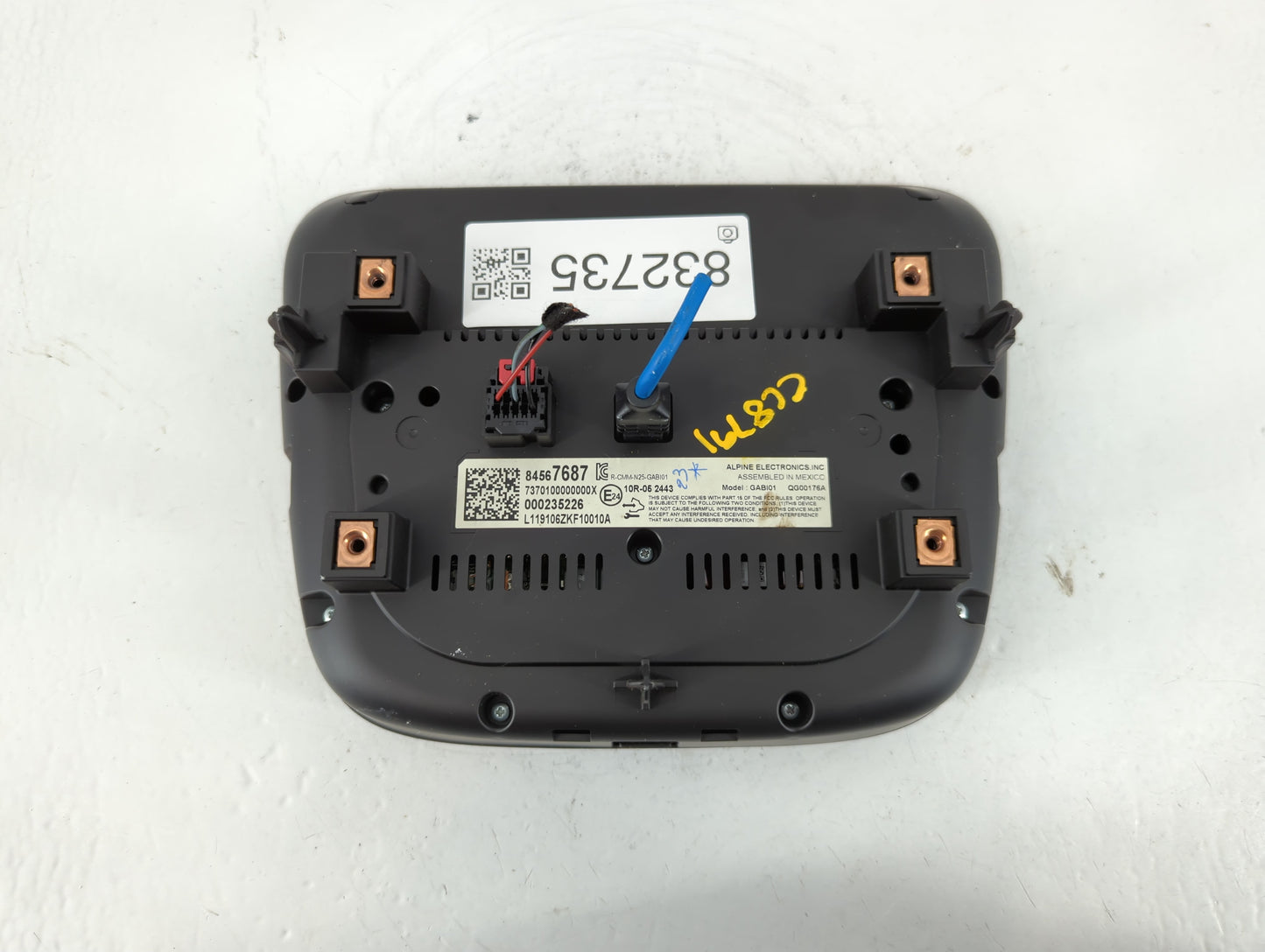 2019 Chevrolet Malibu Radio AM FM Cd Player Receiver Replacement P/N:84567687 Fits OEM Used Auto Parts - Oemusedautoparts1.c
