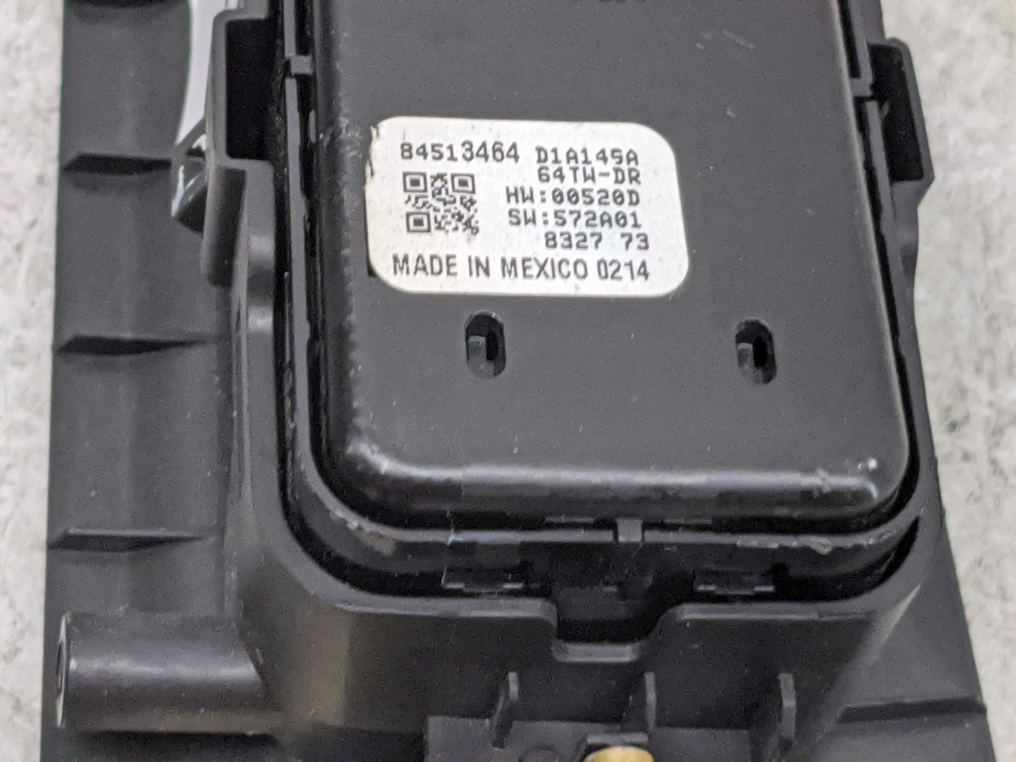 2019-2020 Chevrolet Silverado 1500 Master Power Window Switch Replacement Driver Side Left P/N:84513464 Fits Fits 2019 2020 