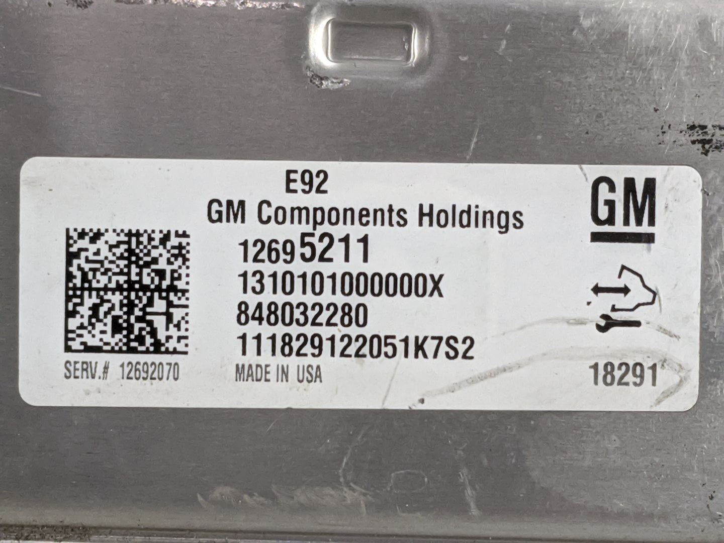 2019 Chevrolet Silverado 1500 PCM Engine Control Computer ECU ECM PCU OEM P/N:12695211 12692070 Fits Fits 2018 2020 2021 OEM