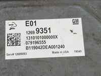 2019-2020 Chevrolet Silverado 1500 PCM Engine Control Computer ECU ECM PCU OEM P/N:12699351 12689093 Fits Fits 2019 2020 OEM