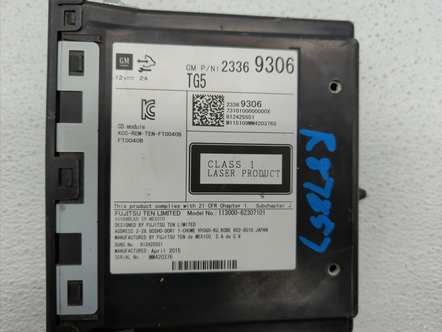2015-2019 Chevrolet Silverado 1500 Radio AM FM Cd Player Receiver Replacement P/N:23369306 13594481 Fits OEM Used Auto Parts
