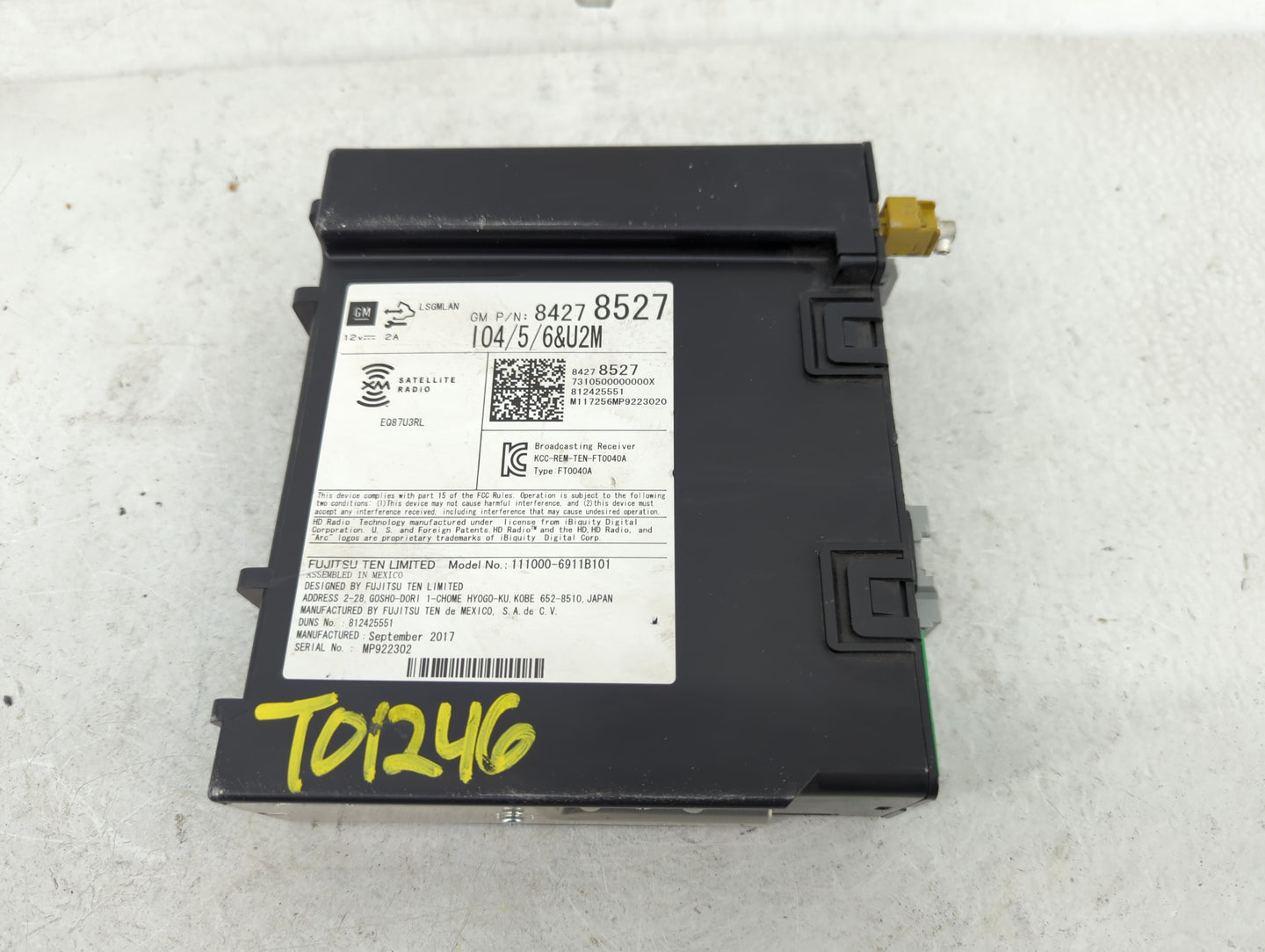 2016-2018 Chevrolet Silverado 2500 Radio AM FM Cd Player Receiver Replacement P/N:84278527 42645338 Fits OEM Used Auto Parts