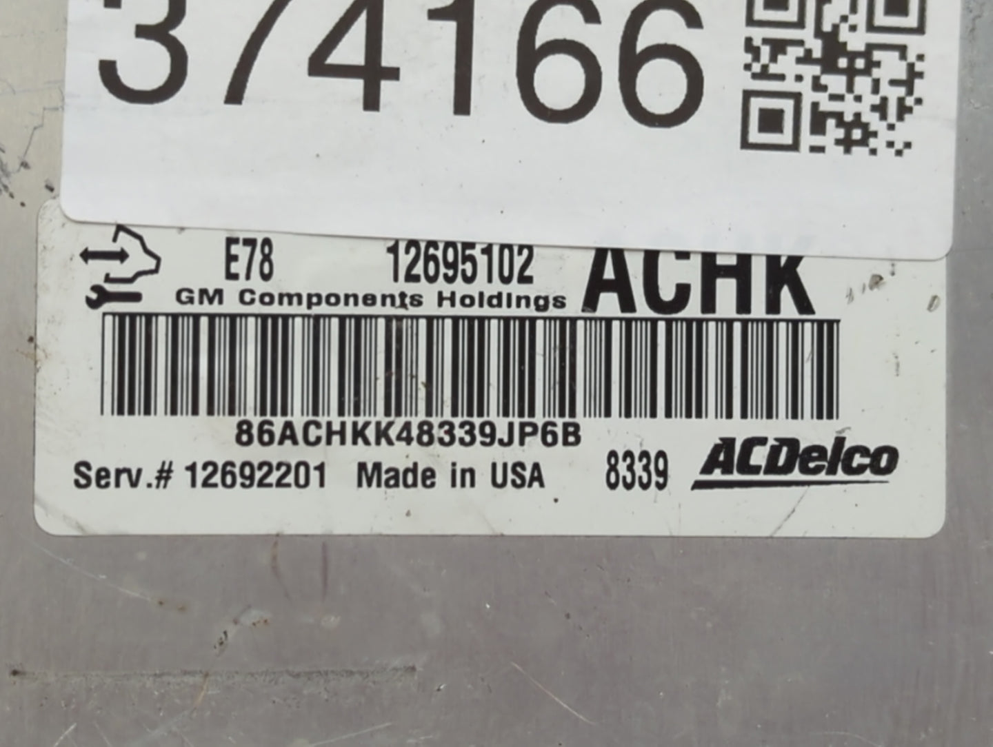 2019 Chevrolet Silverado 2500 PCM Engine Control Computer ECU ECM PCU OEM P/N:12697793 12706635, 12679097 Fits Fits 2017 201