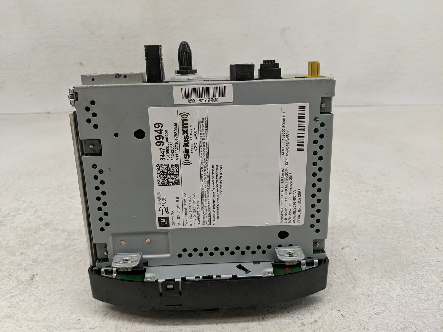 2018-2019 Chevrolet Sonic Radio AM FM Cd Player Receiver Replacement P/N:84479949 Fits Fits 2018 2019 OEM Used Auto Parts - 