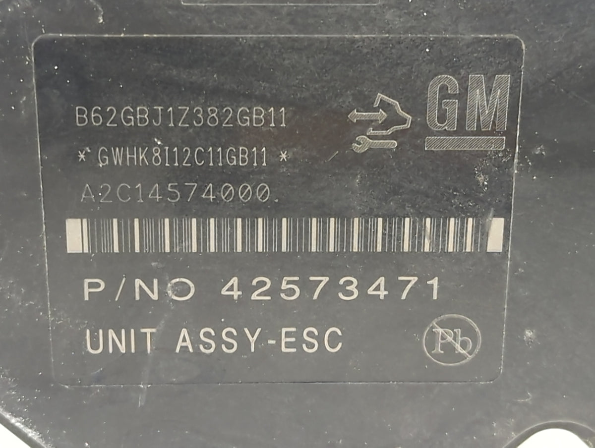 2017-2019 Chevrolet Sonic Anti-Lock Brake ABS Pump Module Actuator OEM P/N:42573471 Fits Fits 2017 2018 2019 OEM Used Auto P