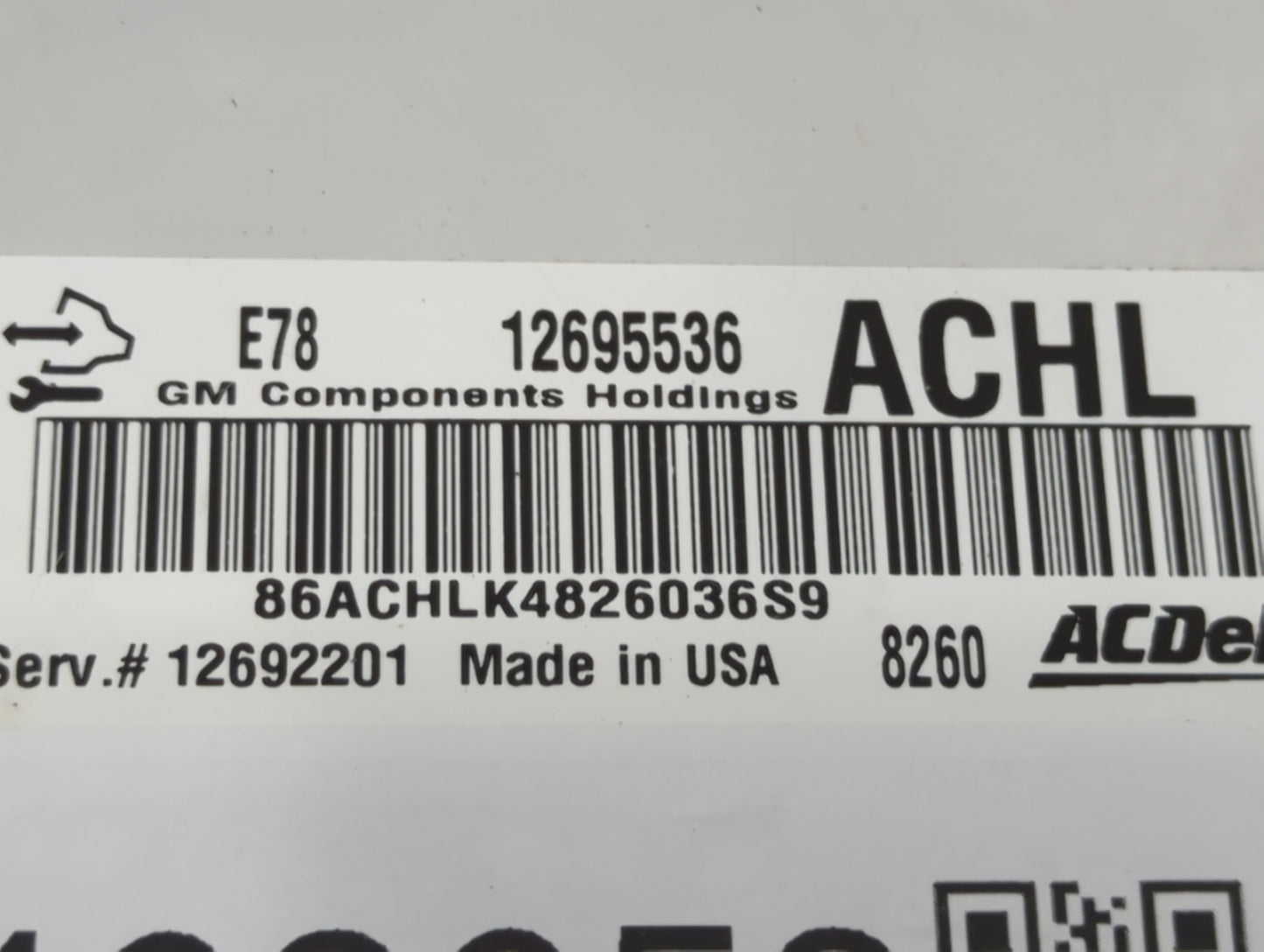 2017-2019 Chevrolet Sonic PCM Engine Control Computer ECU ECM PCU OEM P/N:12695536 12692201 Fits Fits 2017 2018 2019 2020 20