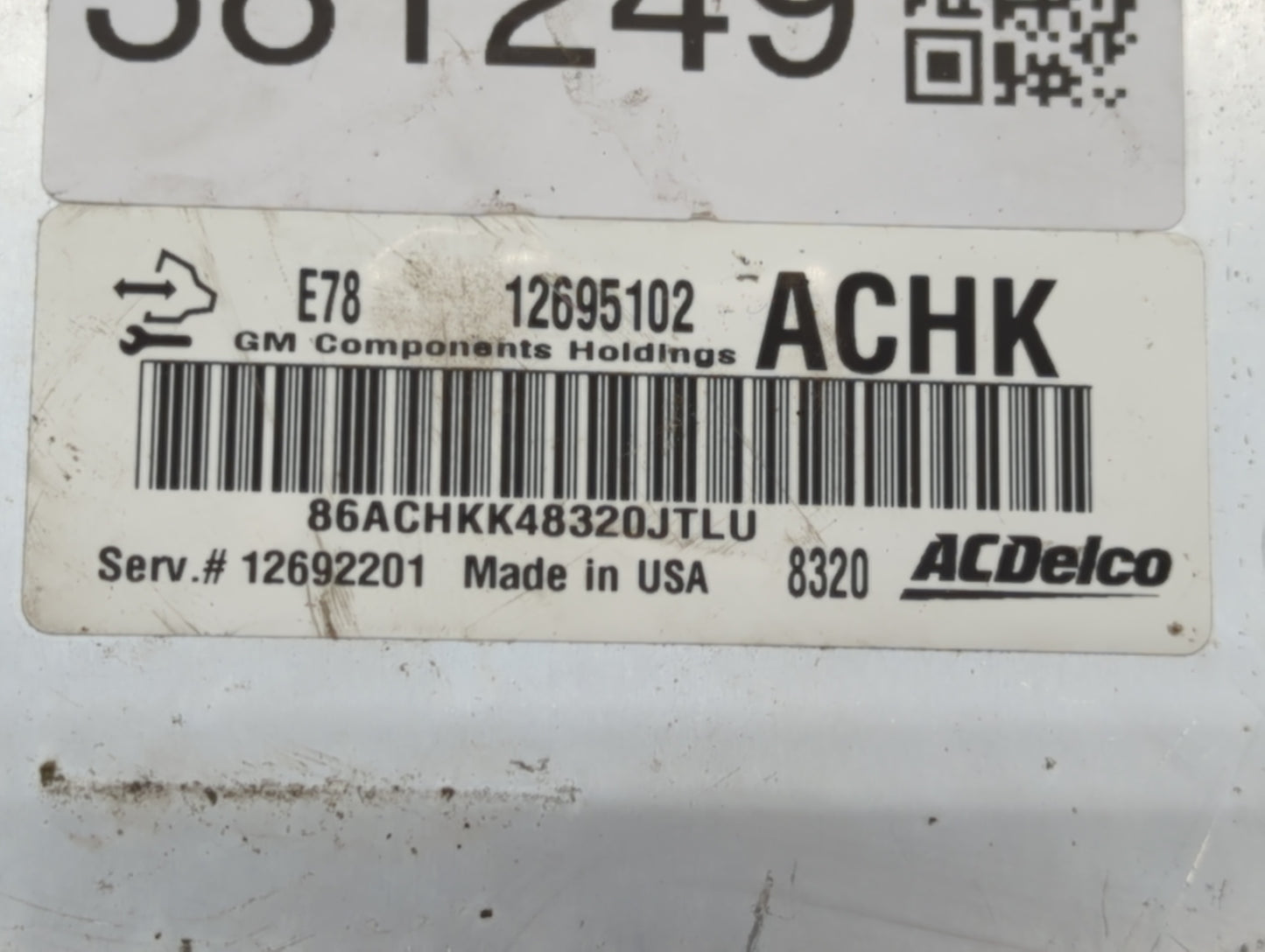 2017-2018 Chevrolet Sonic PCM Engine Control Computer ECU ECM PCU OEM P/N:12692201 12695536 Fits Fits 2017 2018 2019 OEM Use