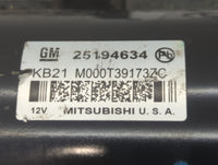 2012-2019 Chevrolet Sonic Car Starter Motor Solenoid OEM P/N:M000T39173ZC 25194634 Fits OEM Used Auto Parts - Oemusedautopar