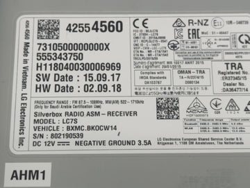 2019 Chevrolet Spark Radio AM FM Cd Player Receiver Replacement P/N:42554560 Fits OEM Used Auto Parts