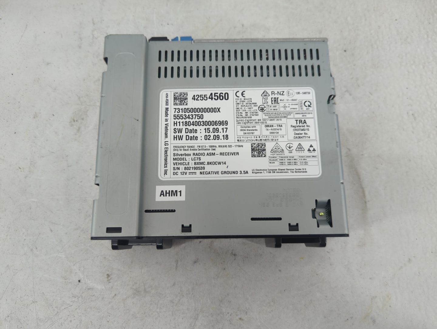 2019 Chevrolet Spark Radio AM FM Cd Player Receiver Replacement P/N:42554560 Fits OEM Used Auto Parts - Oemusedautoparts1.co