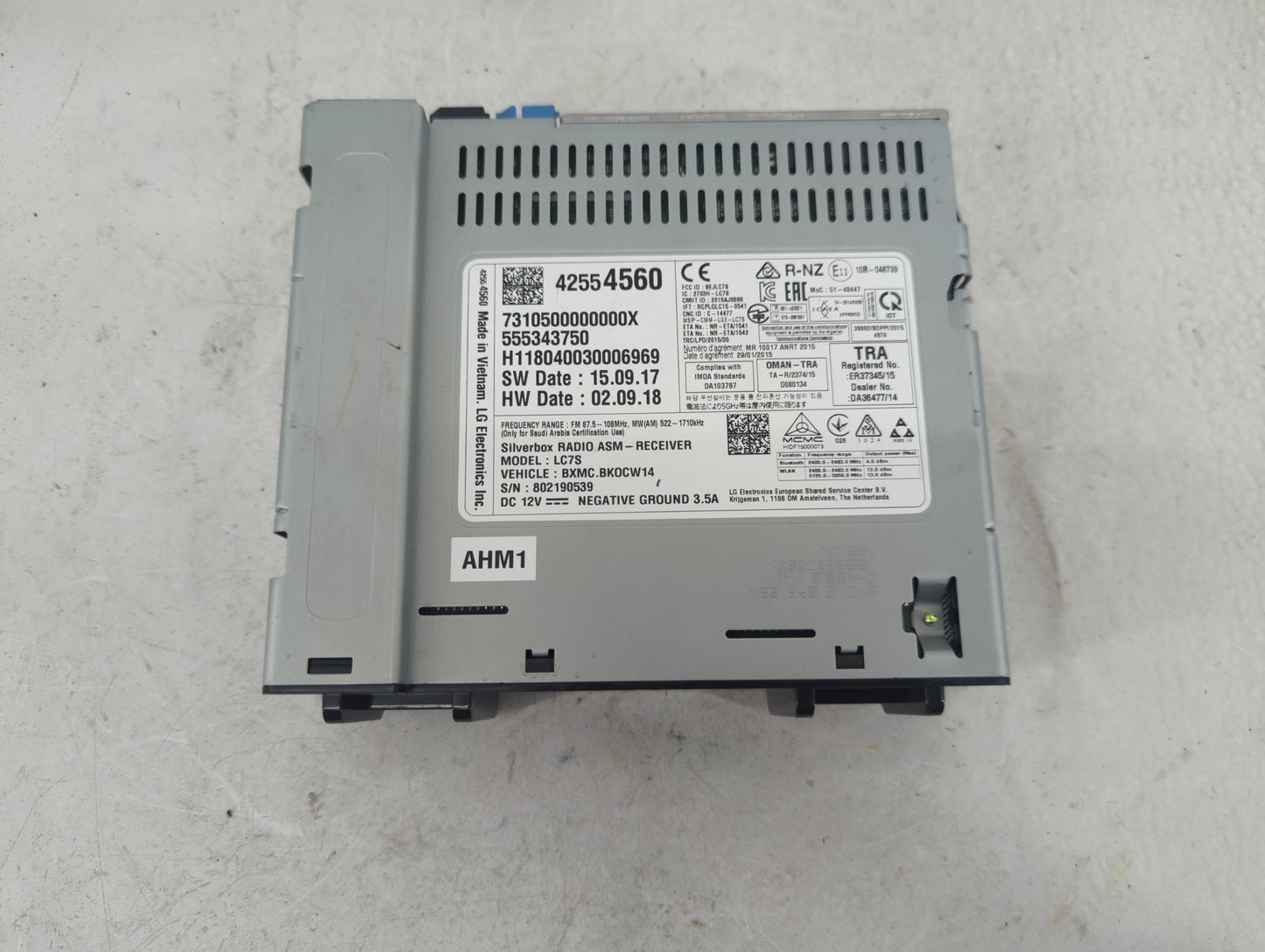 2019 Chevrolet Spark Radio AM FM Cd Player Receiver Replacement P/N:42554560 Fits OEM Used Auto Parts - Oemusedautoparts1.co