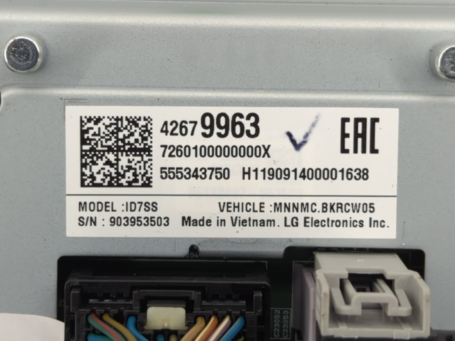 2019-2022 Chevrolet Spark Information Display Screen - Oemusedautoparts1.com