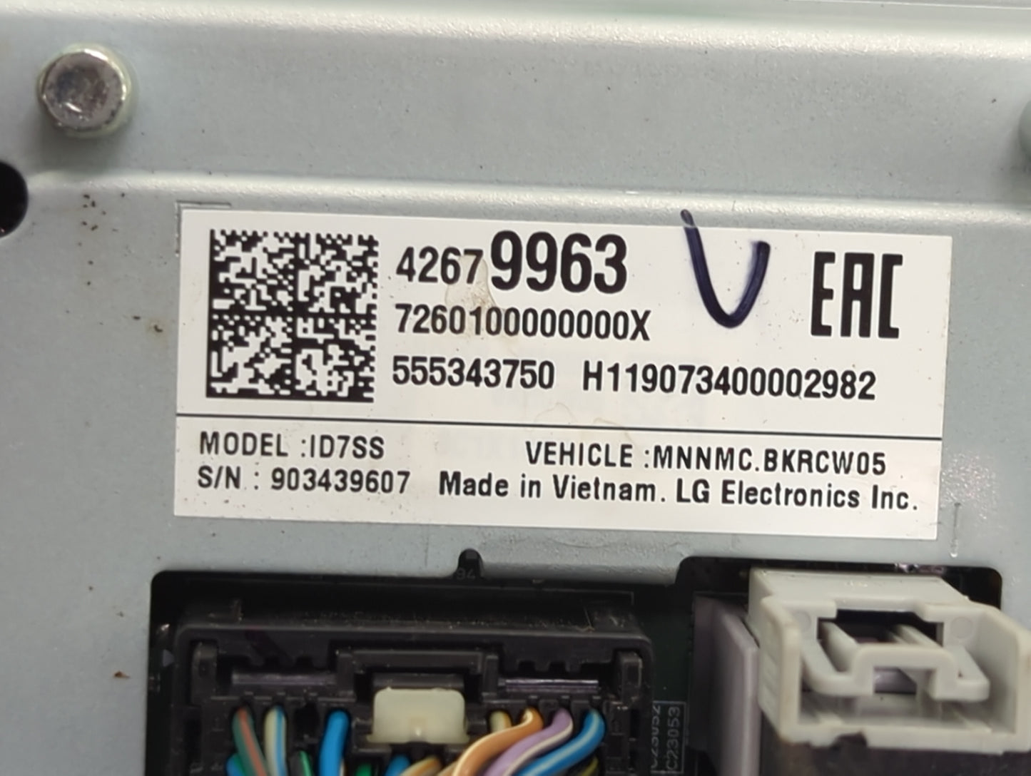 2019-2022 Chevrolet Spark Information Display Screen - Oemusedautoparts1.com