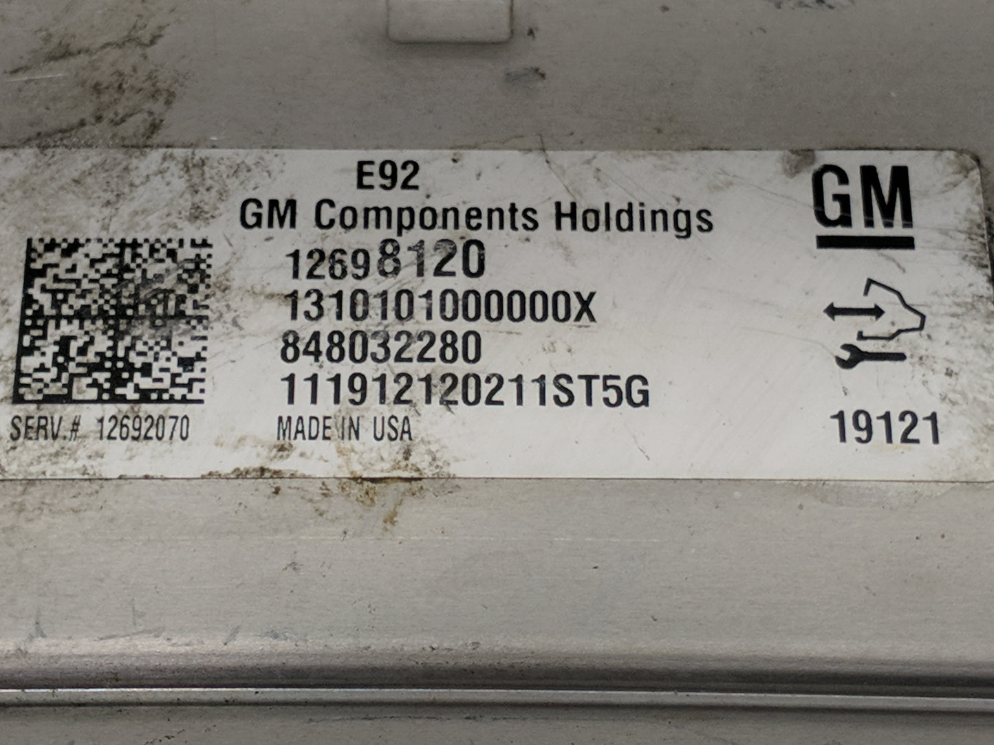 2019 Chevrolet Suburban 1500 PCM Engine Control Computer ECU ECM PCU OEM P/N:12698120 12692070 Fits Fits 2018 2020 2021 OEM 