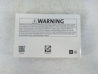 2019 Chevrolet Traverse Owners Manual Book Guide P/N:84149414C OEM Used Auto Parts - Oemusedautoparts1.com