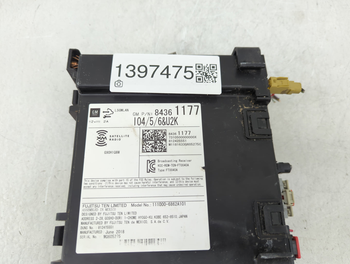 2018-2021 Chevrolet Traverse Radio AM FM Cd Player Receiver Replacement P/N:84361177 Fits Fits 2018 2019 2020 2021 OEM Used 