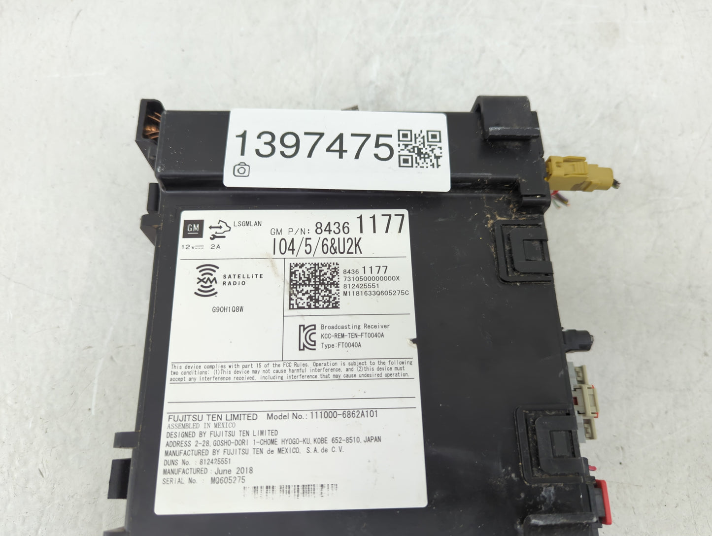 2018-2021 Chevrolet Traverse Radio AM FM Cd Player Receiver Replacement P/N:84361177 Fits Fits 2018 2019 2020 2021 OEM Used 