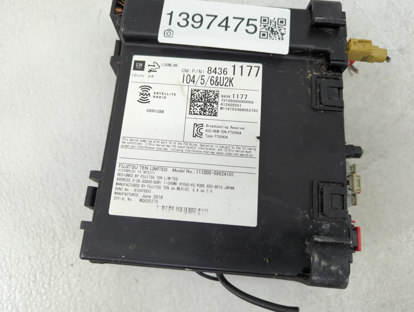 2018-2021 Chevrolet Traverse Radio AM FM Cd Player Receiver Replacement P/N:84361177 Fits Fits 2018 2019 2020 2021 OEM Used 